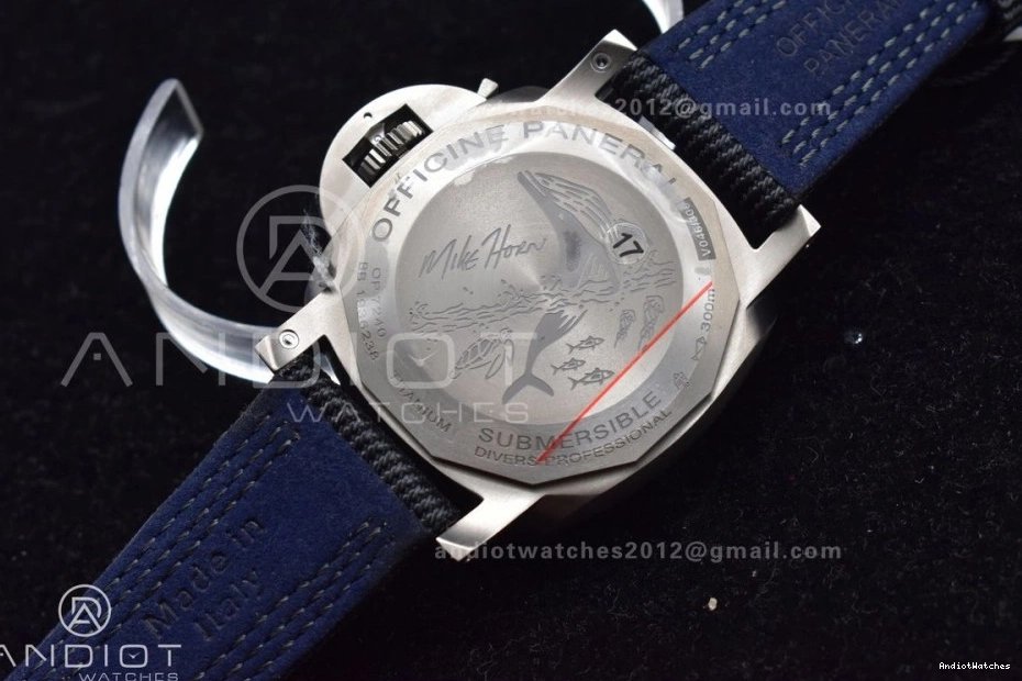 Submersible FastDry Horn PAM984 1:1 Edition Clone P.9010 Mike 996 Best Strap VSF on Nylon Black Dial Black 0124